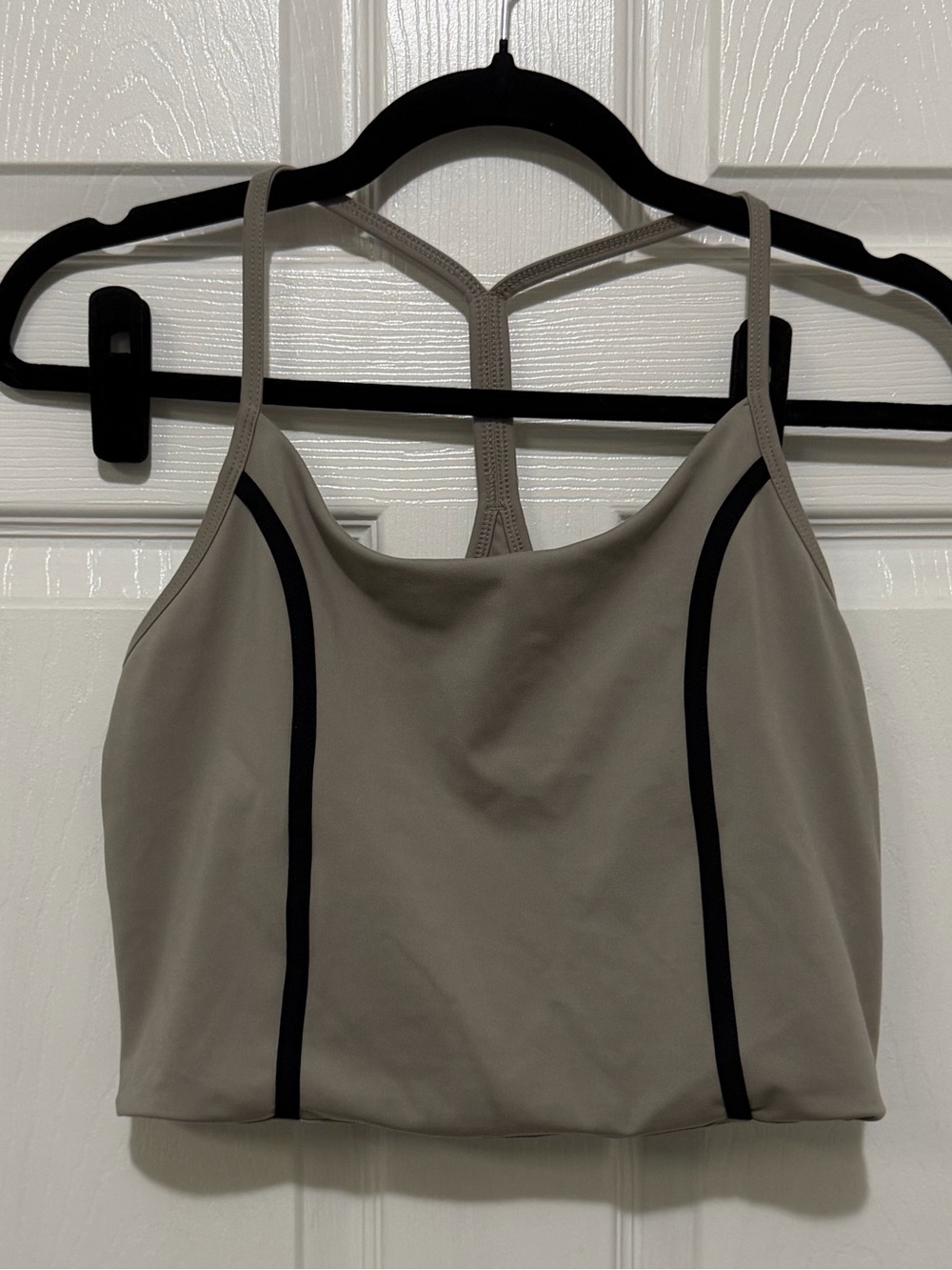 Yogalicious Luxxandra Bra Tank -Beige with Black Trim